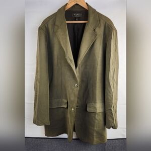 Tommy Bahama Blazer Mens Medium Dark Olive Green Island Soft 100% Silk